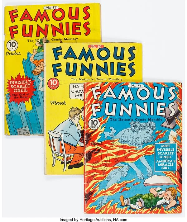 Famous Funnies #80, 81, and 87 Group (Eastern Color, 1941)