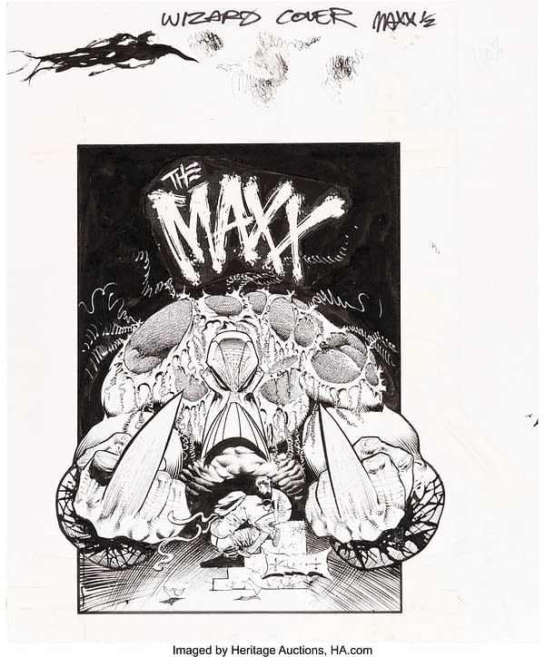 Sam Kieth Original Art Cover For Wizard Magazine's Maxx 1/2 For Sale