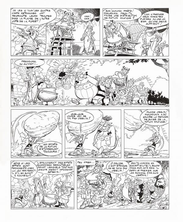 Albert Uderzo's Family Auction Asterix Pages to Support Hospitals.