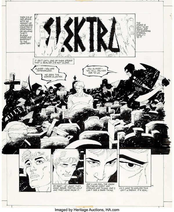 Frank Miller Elektra, Sin City and Daredevil Original Artwork At Auction