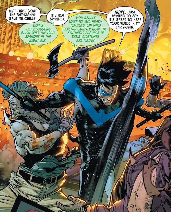 Nightwing High-Kicking His Way To Recovery (Justice League #54)