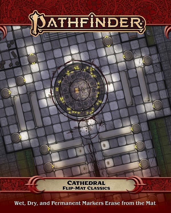 The Cathedral flip mat for use in Paizo's Pathfinder role-playing game.