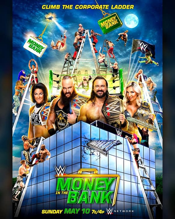 The event poster for WWE Money in the Bank.