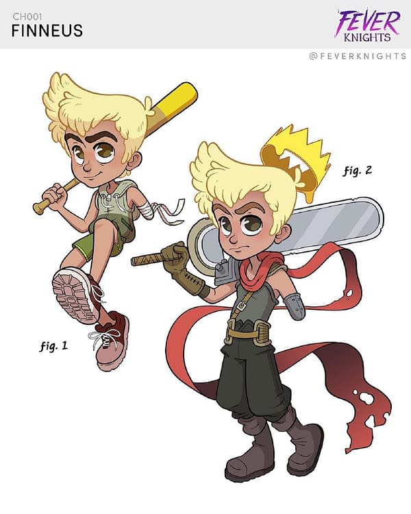 Concept art for Finn, a character from the Fever Knights RPG idea by Adam Ellis.