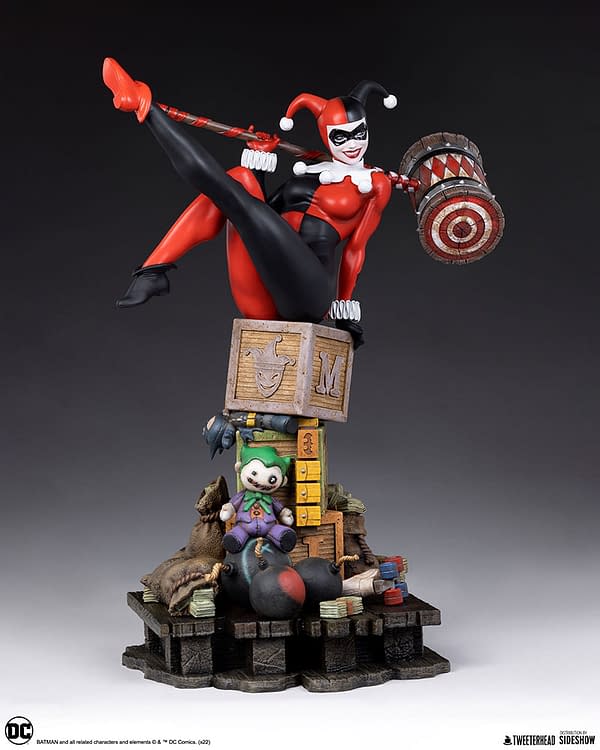 Harley Quinn Breaks Out of Arkham with New Tweeterhead Statue 