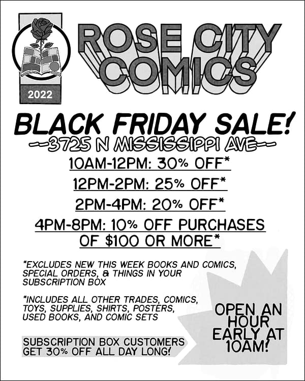 Black Friday Comic Book Store Sales