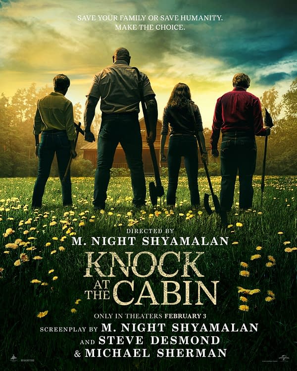 Knock At The Cabin Releases Poster, Shyamalan Film Opens