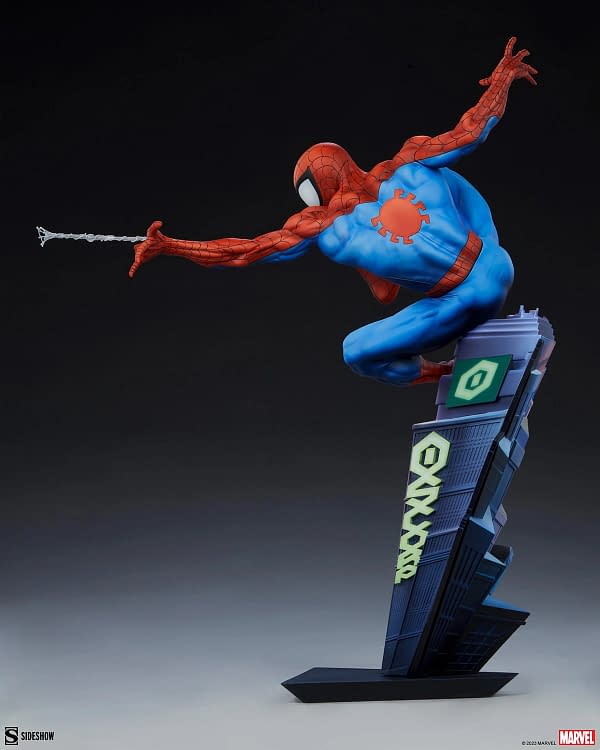 Spider-Man Swings Through NYC with New Sideshow Collectibles Statue