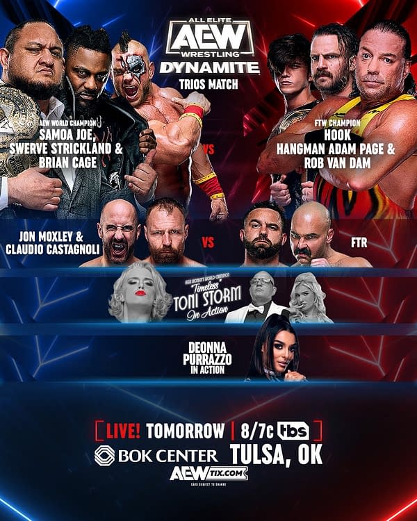 The disrespectful card for AEW Dynamite tonight