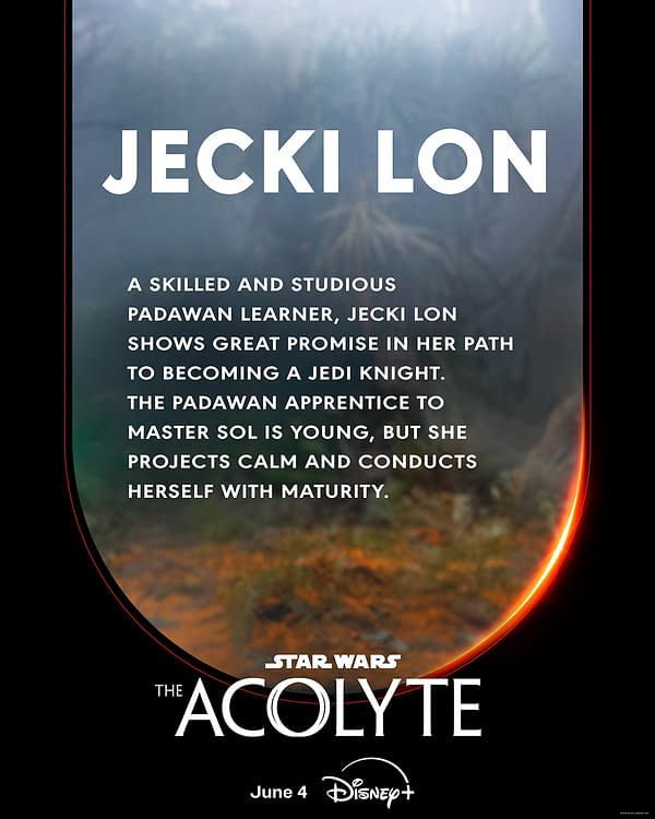 The Acolyte Character Profile Posters Spotlight Series' Major Players