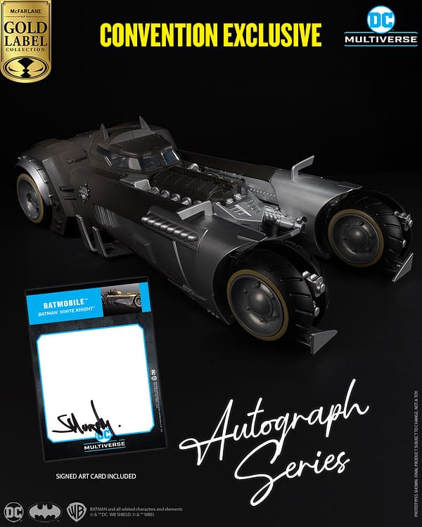 Autographed White Knight Batmobile Coming to SDCC from McFarlane