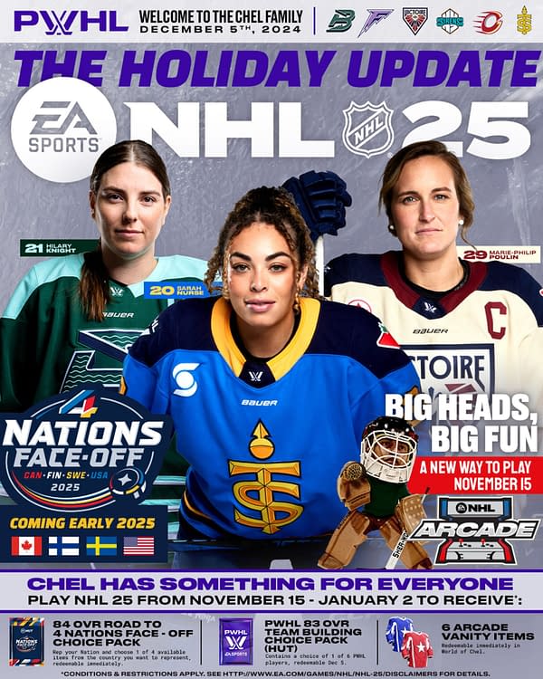 NHL 25 Reveals Women's Hockey Partnership & Launches Arcade Mode