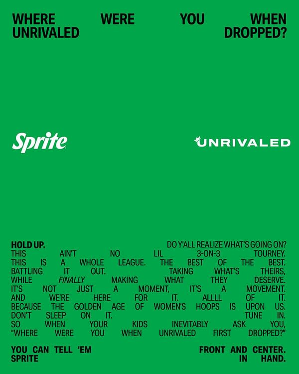 Sprite Signs Multi-Year Partnership With Unrivaled