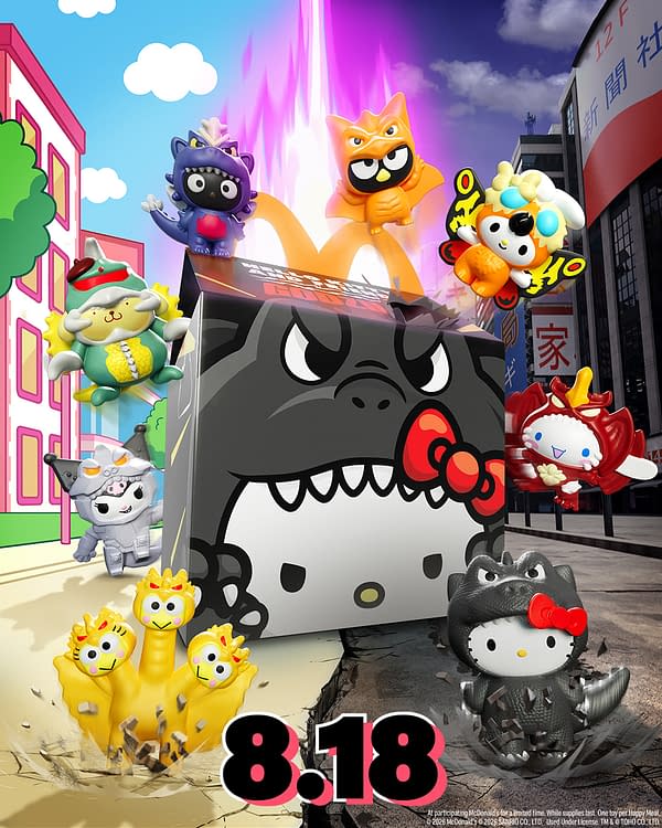 McDonald's Reveals Hello Kitty & Friends x Godzilla Happy Meal Toys