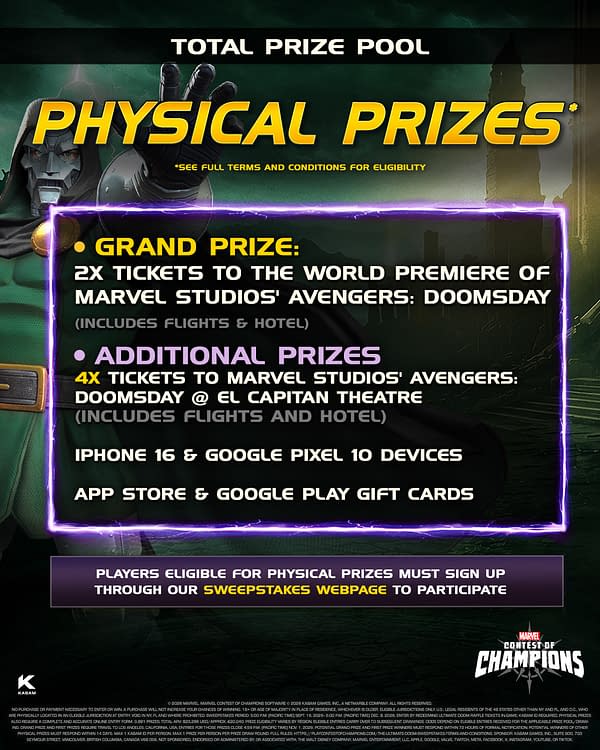 Marvel Contest of Champions Launches Ultimate Doom Sweepstakes