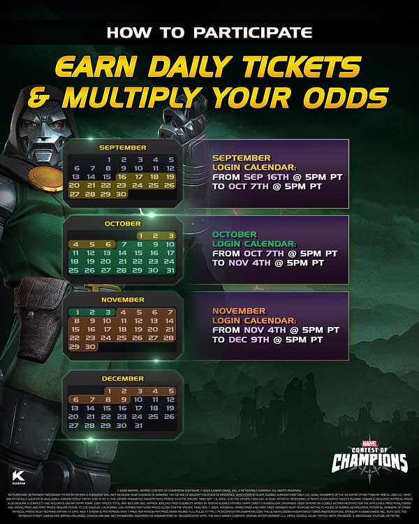 Marvel Contest of Champions Launches Ultimate Doom Sweepstakes