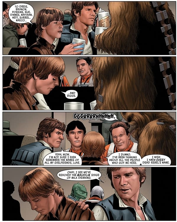 Luke Skywalker Still Loving His Blue Milk in Star Wars Comics