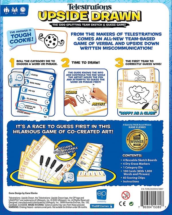 The OP Games Releases "Telestrations: Upside Drawn" Party Game