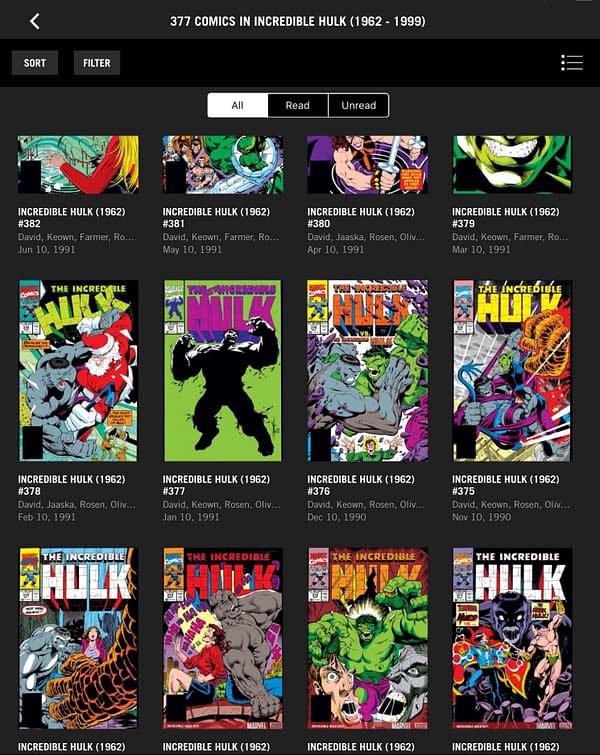 Have a Load of Hulk Issues Disappeared From Marvel Unlimited For You?