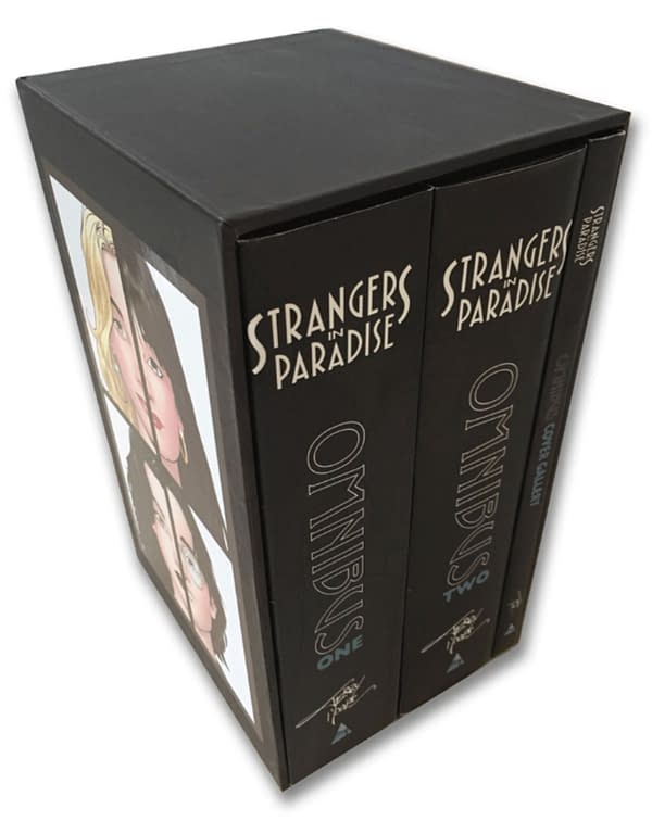 Strangers in Paradise hardcover omnibus set. Credit: Abstract Studio.