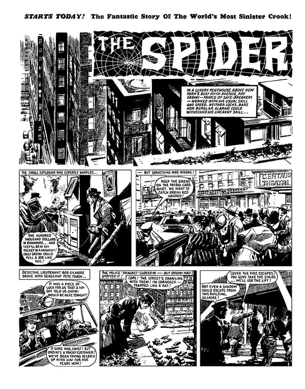 The Spider remastered interior page. Credit: Rebellion Publishing.