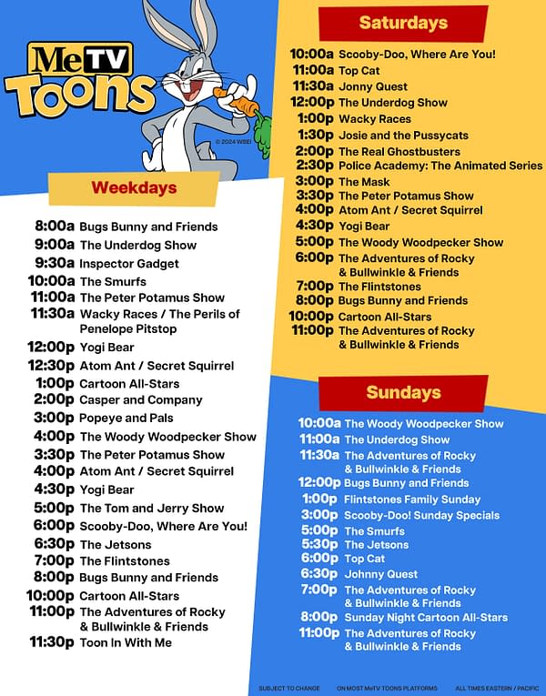 MeTV Toons Releases Schedule: Scooby-Doo, Flintstones &#038; Much More