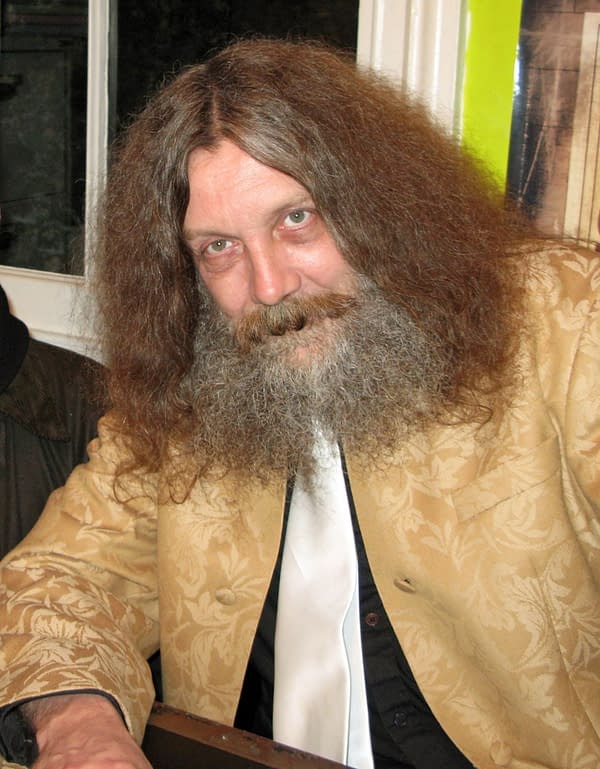 Alan Moore. Photo by: Fimb, CC BY 2.0 <https://creativecommons.org/licenses/by/2.0>, via Wikimedia Commons