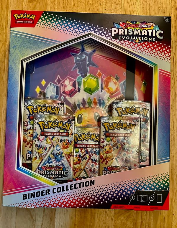 Scarlet & Violet – Prismatic Evolutions Binder Collection. Credit: Theo Dwyer