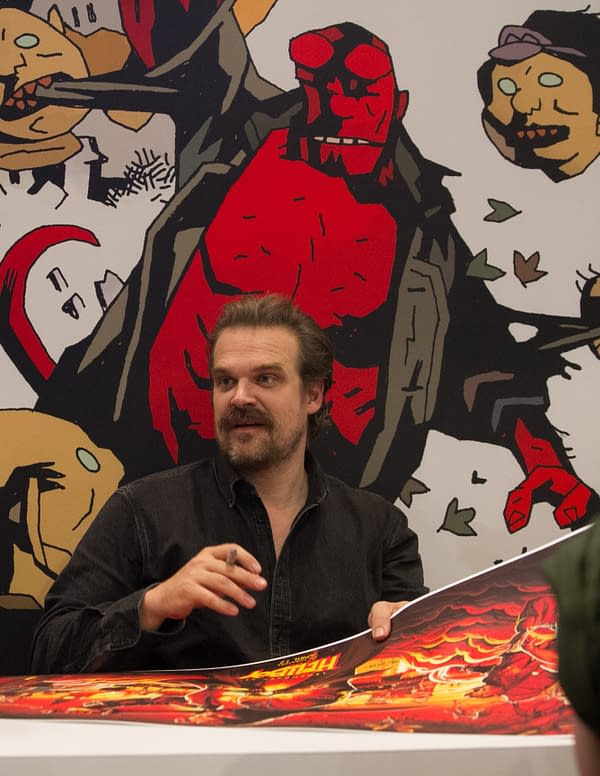 David Harbour Shares Heartfelt Mike Mignola Thoughts from 'Hellboy' Premiere