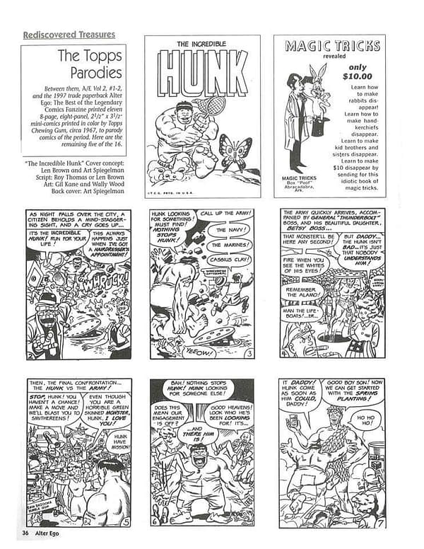 Roy Thomas, On Writing Comics Parodies Before Not Brand Echh&#8230;