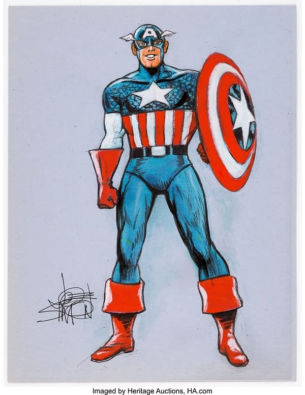 Joe Simon's Captain America & Dick Tracy Original Artwork At Auction