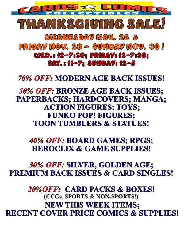 Black Friday Comic Book Stores