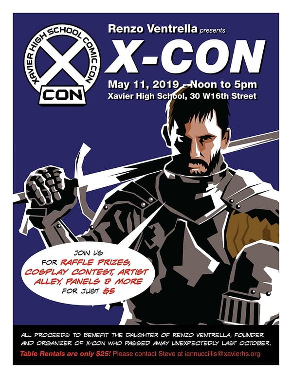 X-con to Raise Funds for Family of Its Founder and Xavier High School Art Teacher Renzo Ventrella