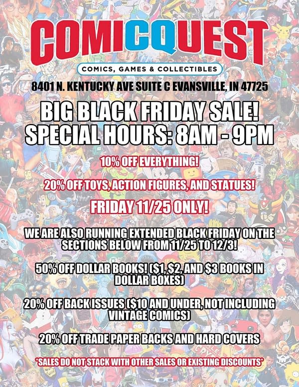 Black Friday Comic Book Store Sales