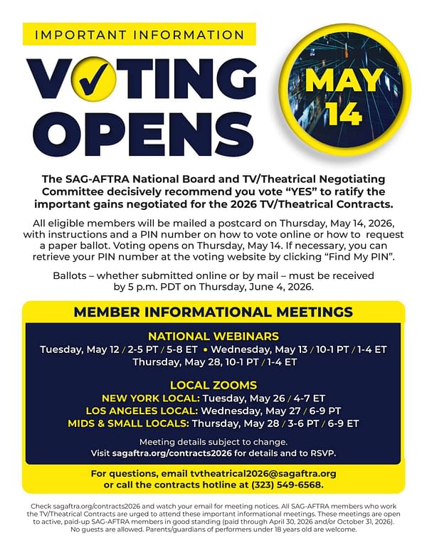 SAG-AFTRA National Board "Decisively" Approves Tentative Agreement