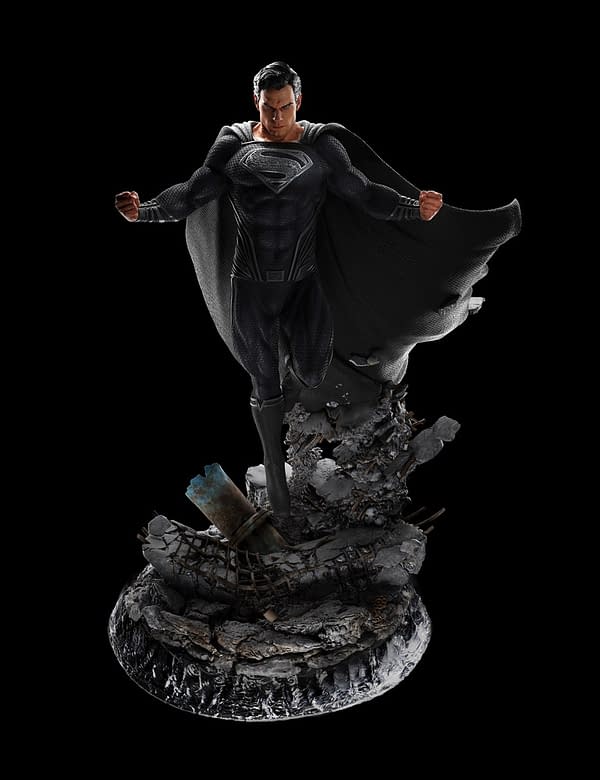 Superman Gets 1,000LE Black Suit Statue From Weta Workshop