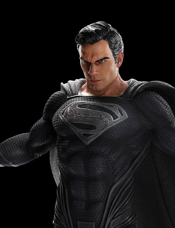 Superman Gets 1,000LE Black Suit Statue From Weta Workshop