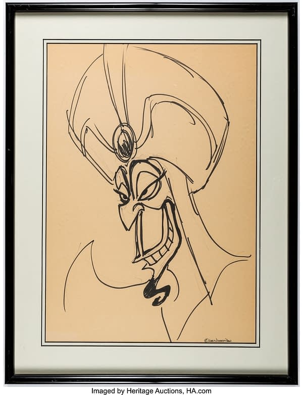 Disney's Aladdin Jafar Oversized Drawing by Nik Ranieri. Credit: Heritage Auctions