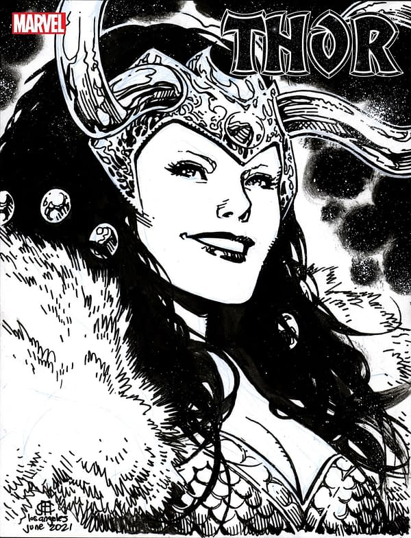 Cover image for THOR 21 CHEUNG HEADSHOT SKETCH VARIANT