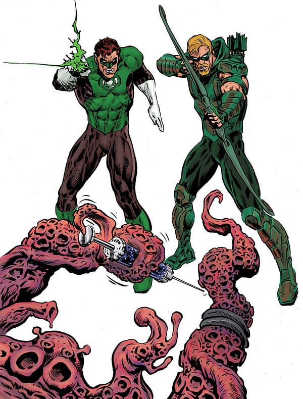 Grant Morrison and Liam Sharp do Dennis O'Neill and Neal Adams in July's The Green Lantern
