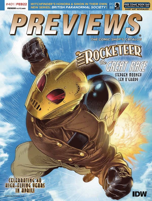 The Rocketeer At IDW & LEGO at Image On Diamond Previews Cover