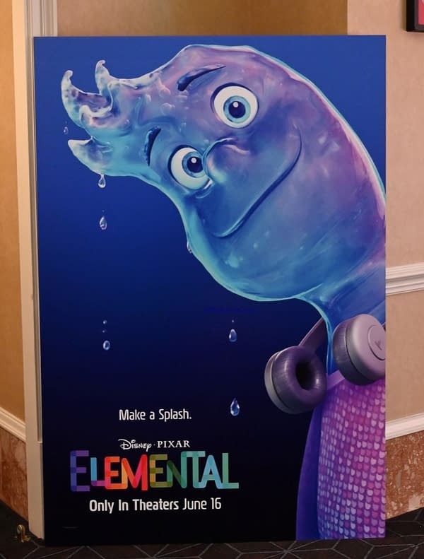 CinemaCon 2023 Sneak Peak: Pixar Showing Off New Elemental Standee
