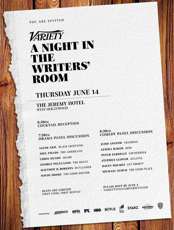 1 Female Writer out of 12: Variety's A Night in the Writers' Room Event