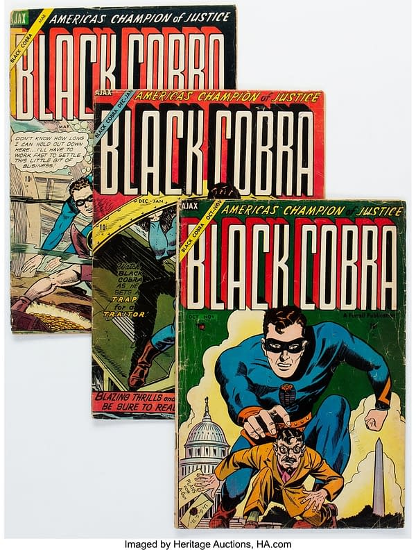 Black Cobra #1-3 Group (Ajax/Farrell, 1954-55)