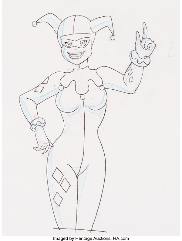 Batman: The Animated Series Harley Quinn Animation Drawing (Warner Brothers, 1994). Credit: Heritage Auctions