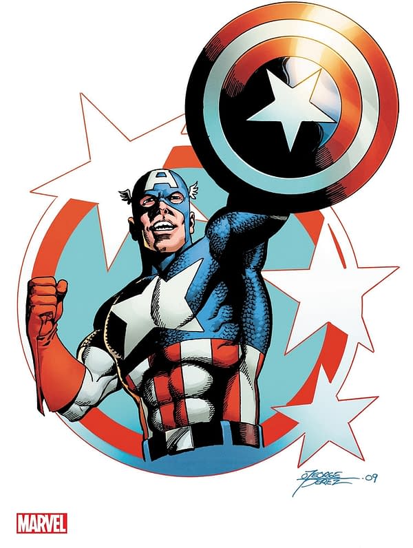 Cover image for CAPTAIN AMERICA 1 GEORGE PEREZ VIRGIN VARIANT