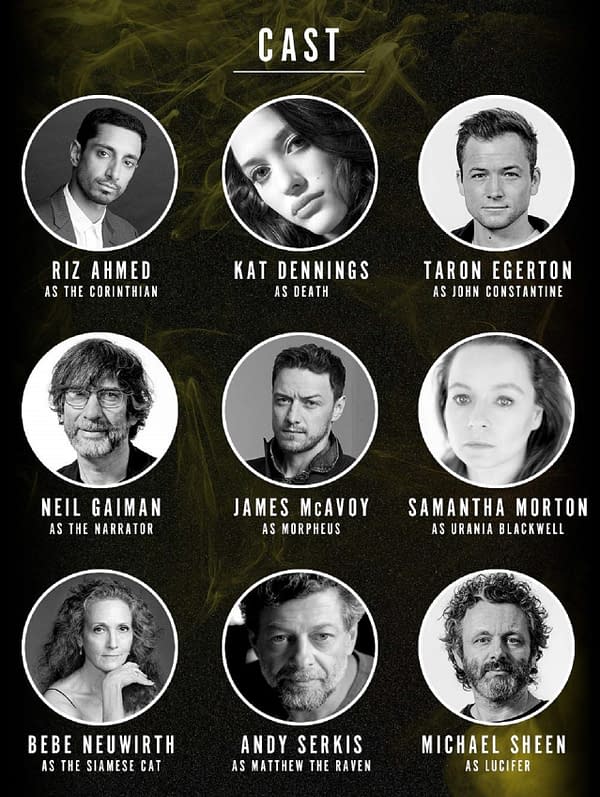 Neil Gaiman, Dirk Maggs, and Audible Originals revealed the voice cast for The Sandman audio adaptation, including James McAvoy as Dream.