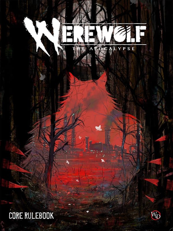 Cover for the Werewolf: The Apocalypse Core Rulebook, courtesy of World of Darkness.