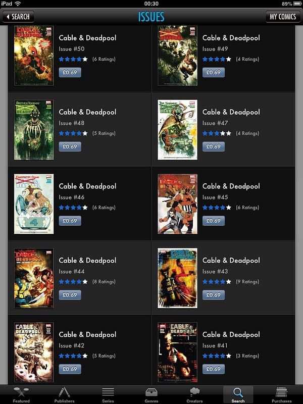 Cable And Deadpool Get ComiXologied Down To 99 Cents Each