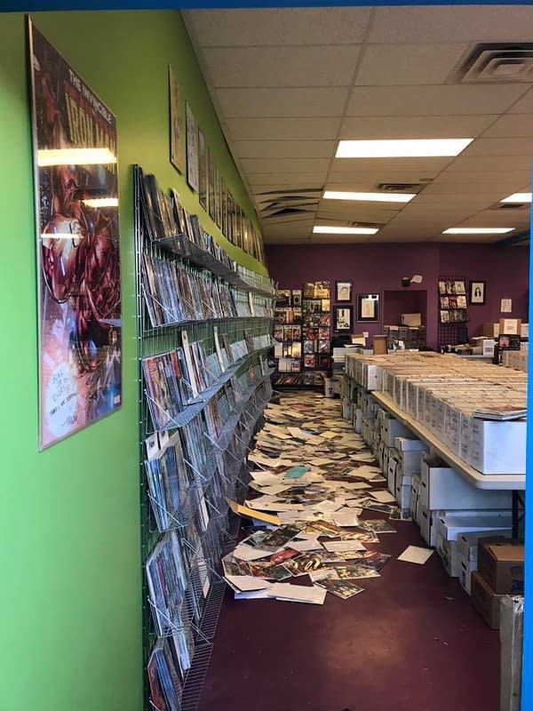 What Happens When An SUV Drives Into The Back Of A Comic Shop?